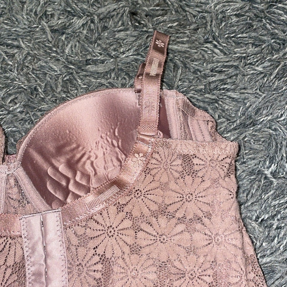 Brown lingerie floral bra corset size 34B - Picture 11 of 15